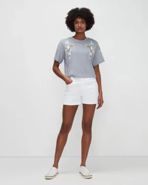 Midroll Short In White Twill