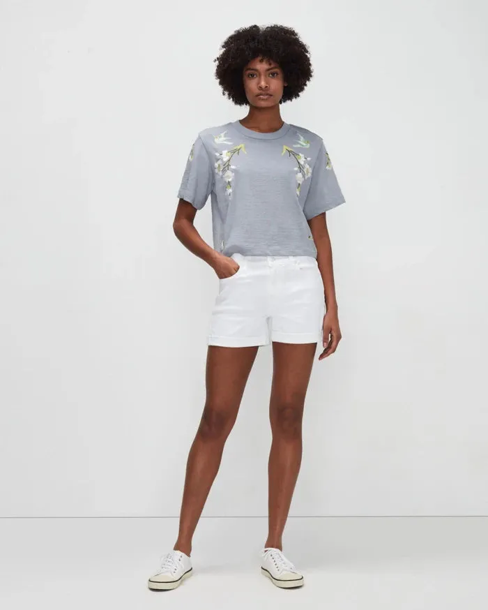 Midroll Short In White Twill