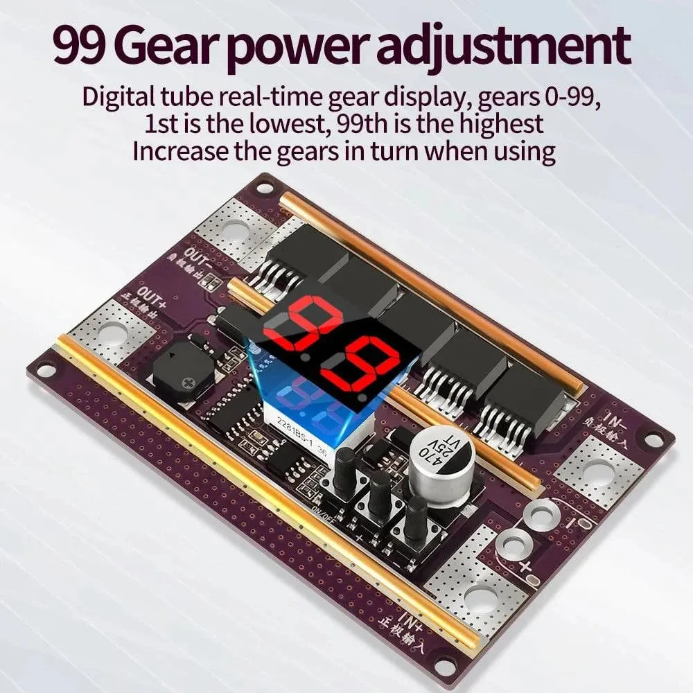 Mini Spot Welder 99 Gears of Power Adjustable Mini Spots Welding Machine Control Board for 18650 Battery 0.1-0.3mm Nickel Sheet