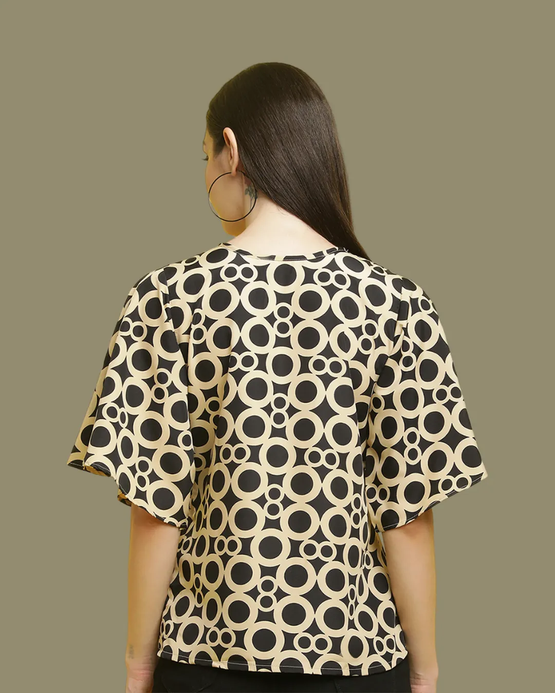 Modern Black & Gold Top