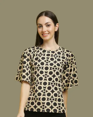 Modern Black & Gold Top