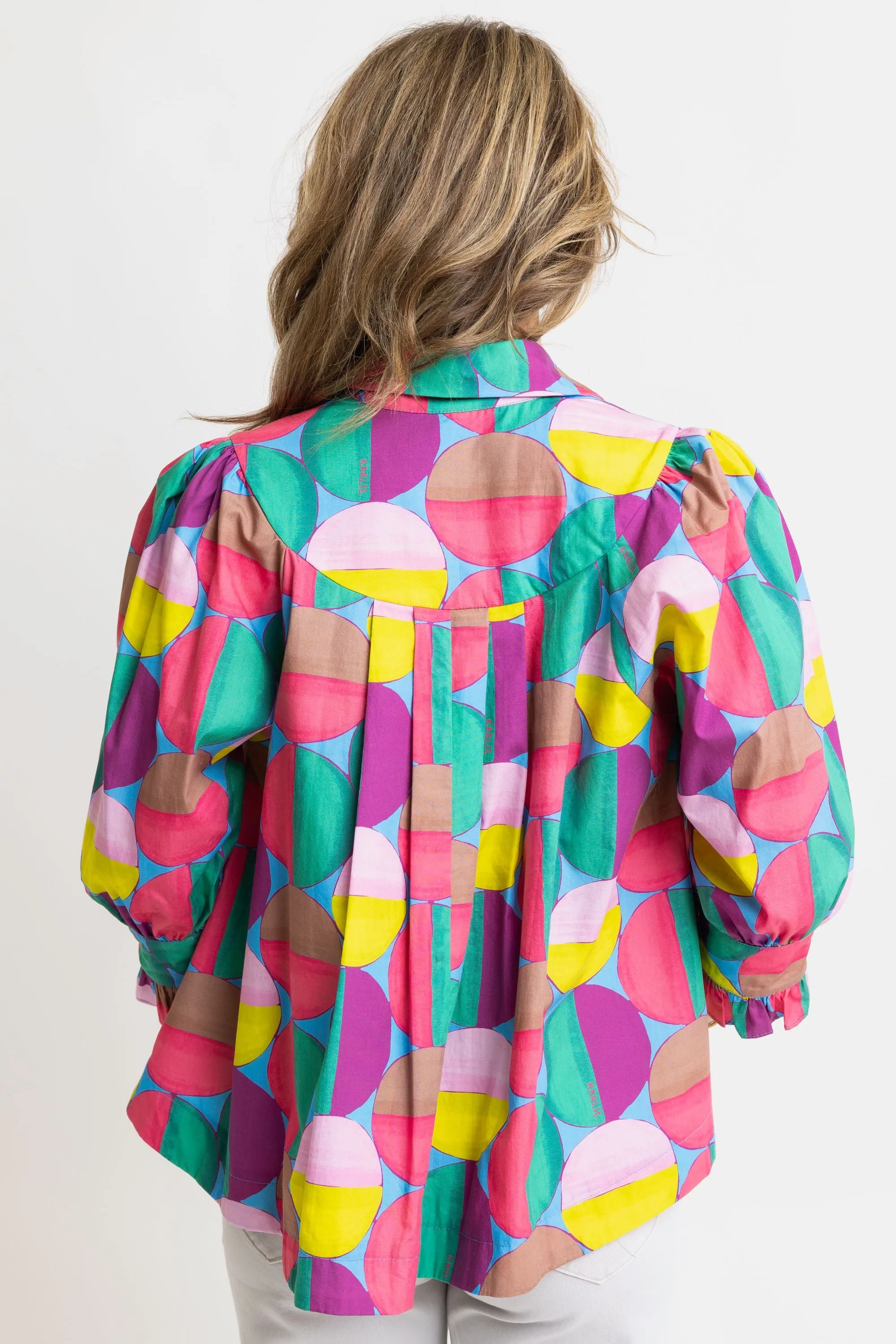 Modern Pop Button Up Top