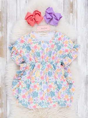 Mom & Me Green Marigolds Swim Cover Up