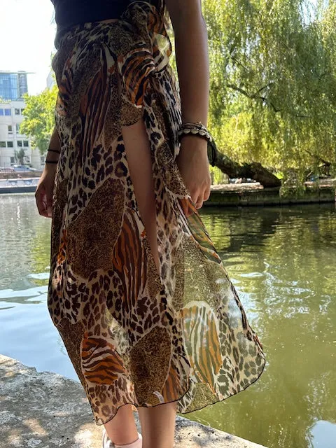 Multi Animal Print Scarf/Sarong