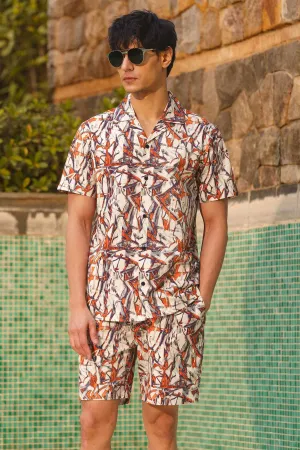 Multicolor Abstract Print Shorts