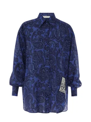 Ottie Relaxed Shirt (Blue Paisley)