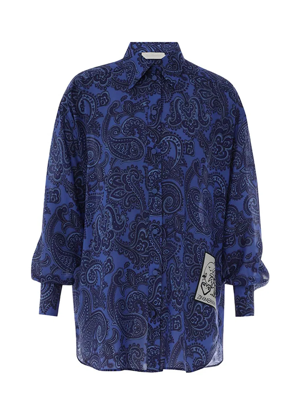 Ottie Relaxed Shirt (Blue Paisley)