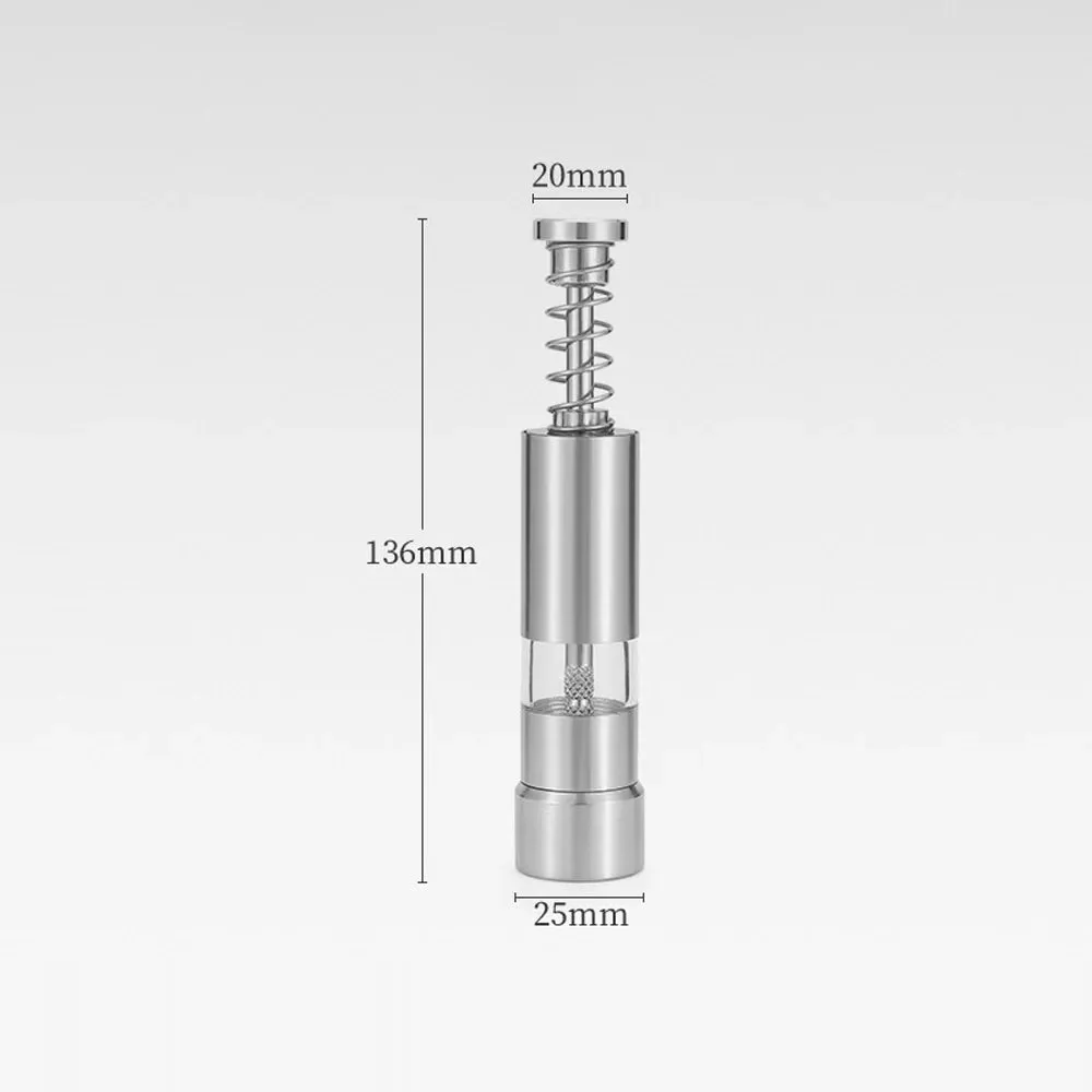 Outdoor Stainless Steel Pepper Mill Manual Black Pepper Grinder Home Kitchen Tools Camping Picnic Press Type Pepper Mills
