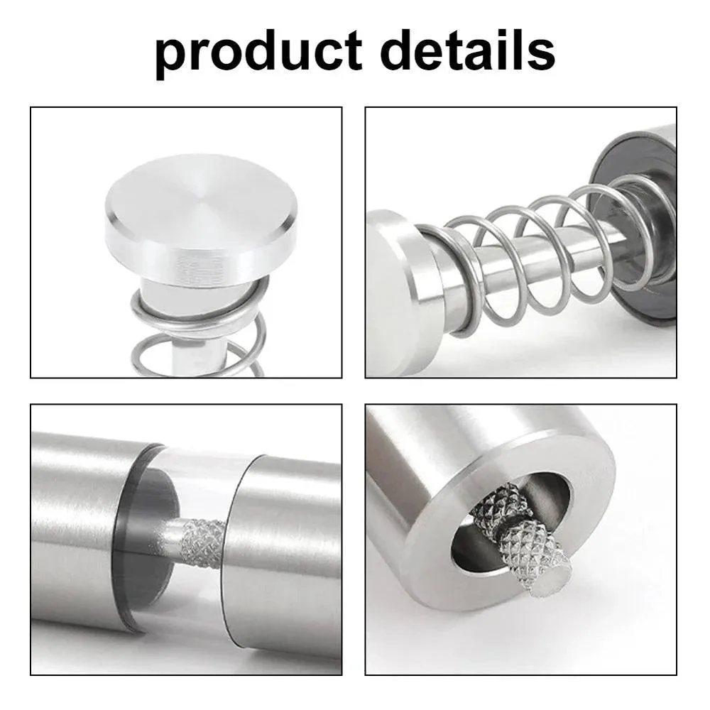 Outdoor Stainless Steel Pepper Mill Manual Black Pepper Grinder Home Kitchen Tools Camping Picnic Press Type Pepper Mills