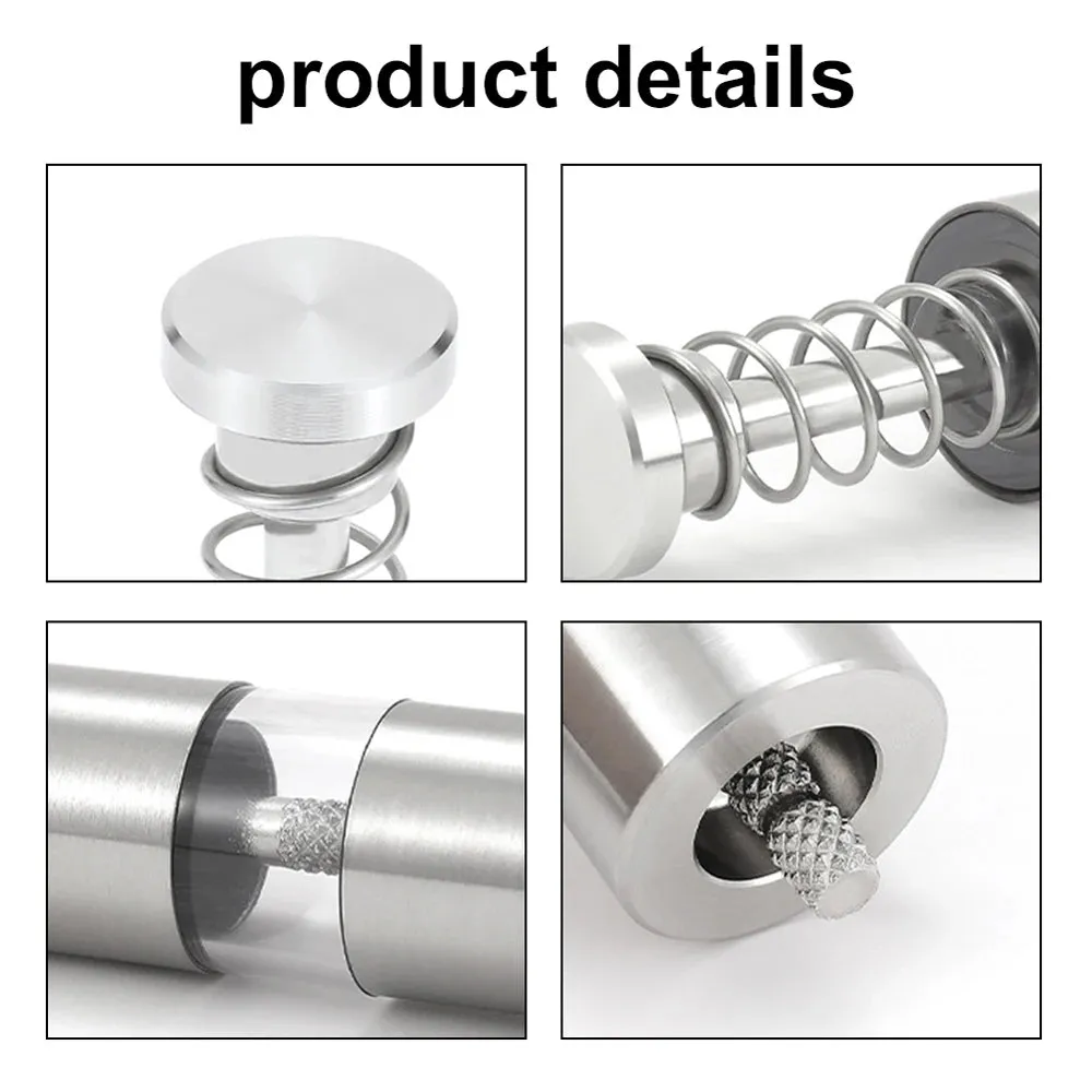Outdoor Stainless Steel Pepper Mill Manual Black Pepper Grinder Home Kitchen Tools Camping Picnic Press Type Pepper Mills