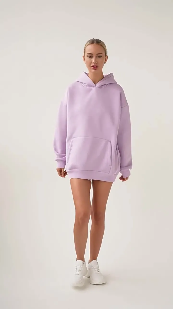 Oversized Patchwork Hooded Sweatshirt