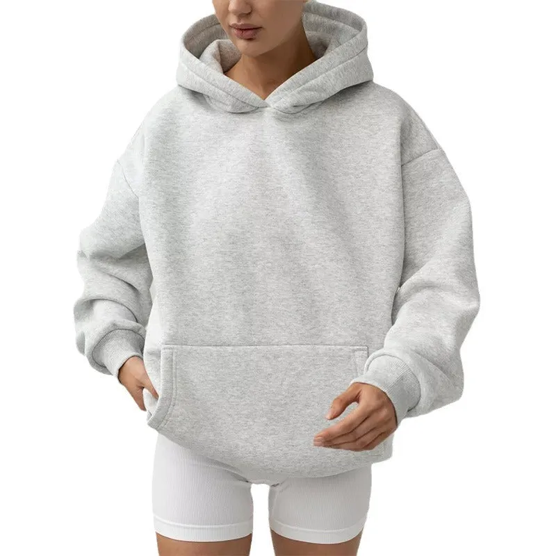 Oversized Patchwork Hooded Sweatshirt