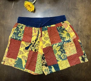 Patchwork Summer Cotton Shorts
