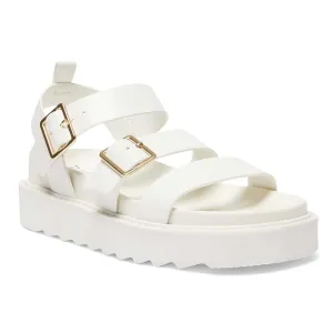 Phoebe Sandal in White Smooth
