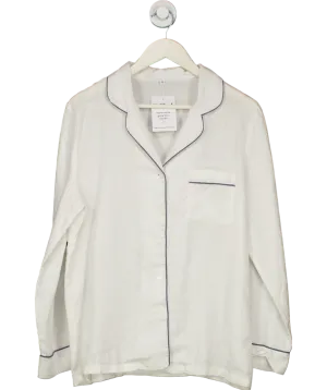 Piglet White Linen Pyjama Shirt UK S