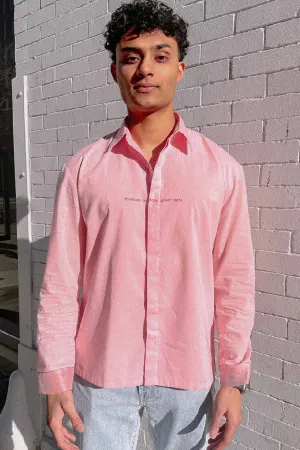 Pink Embroidered Relaxed Shirt