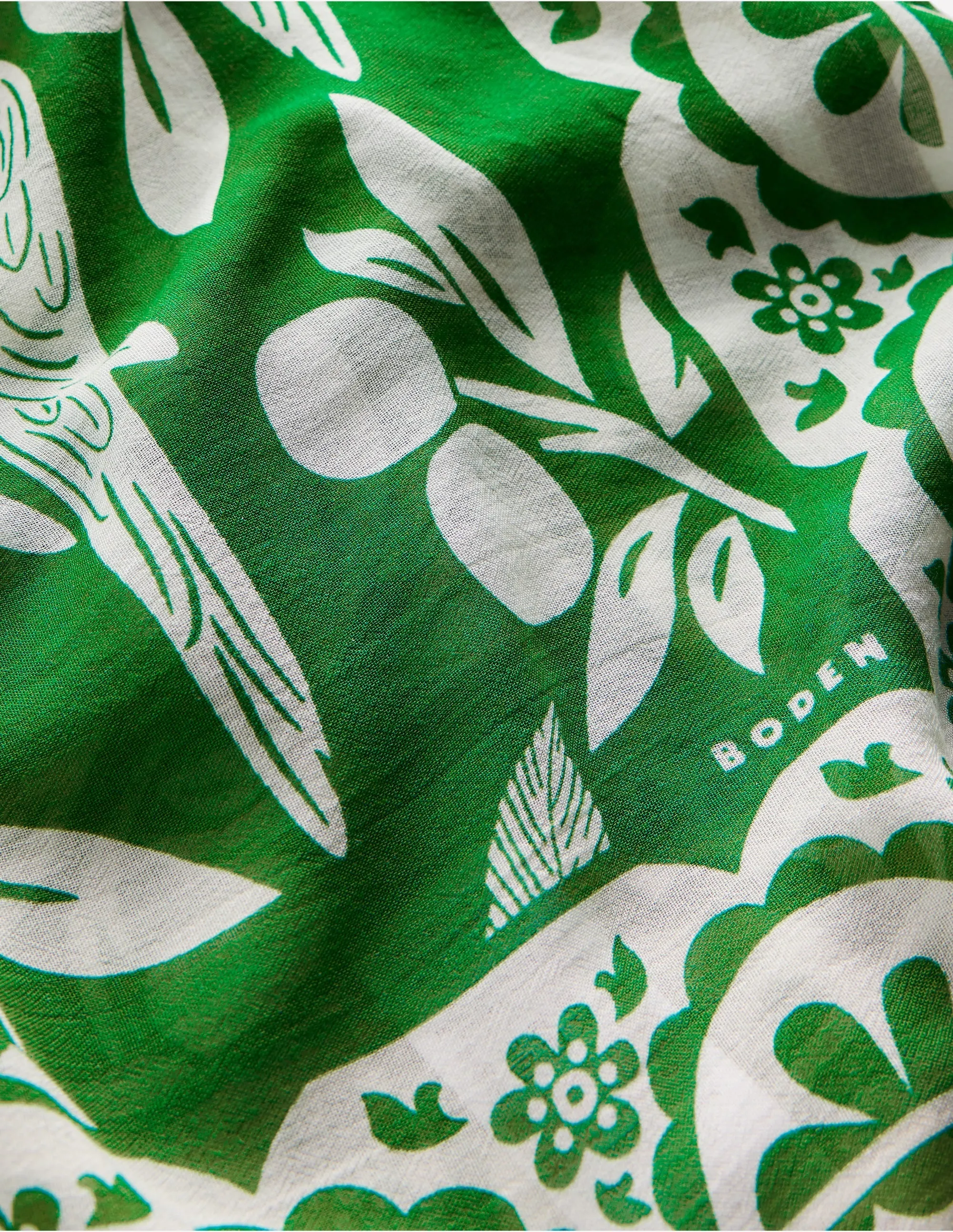 Printed Sarong Scarf-Green Tambourine, Parrot Pop