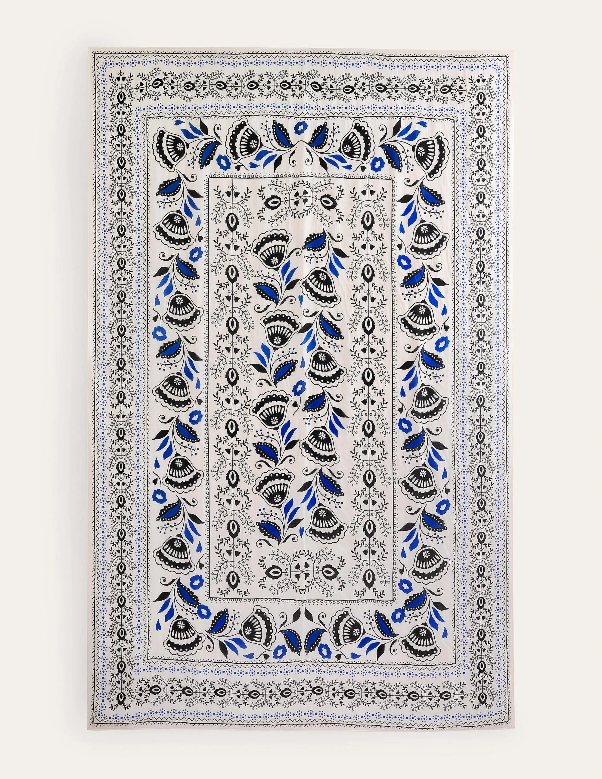 Printed Sarong Scarf-Ivory, Milos Bloom