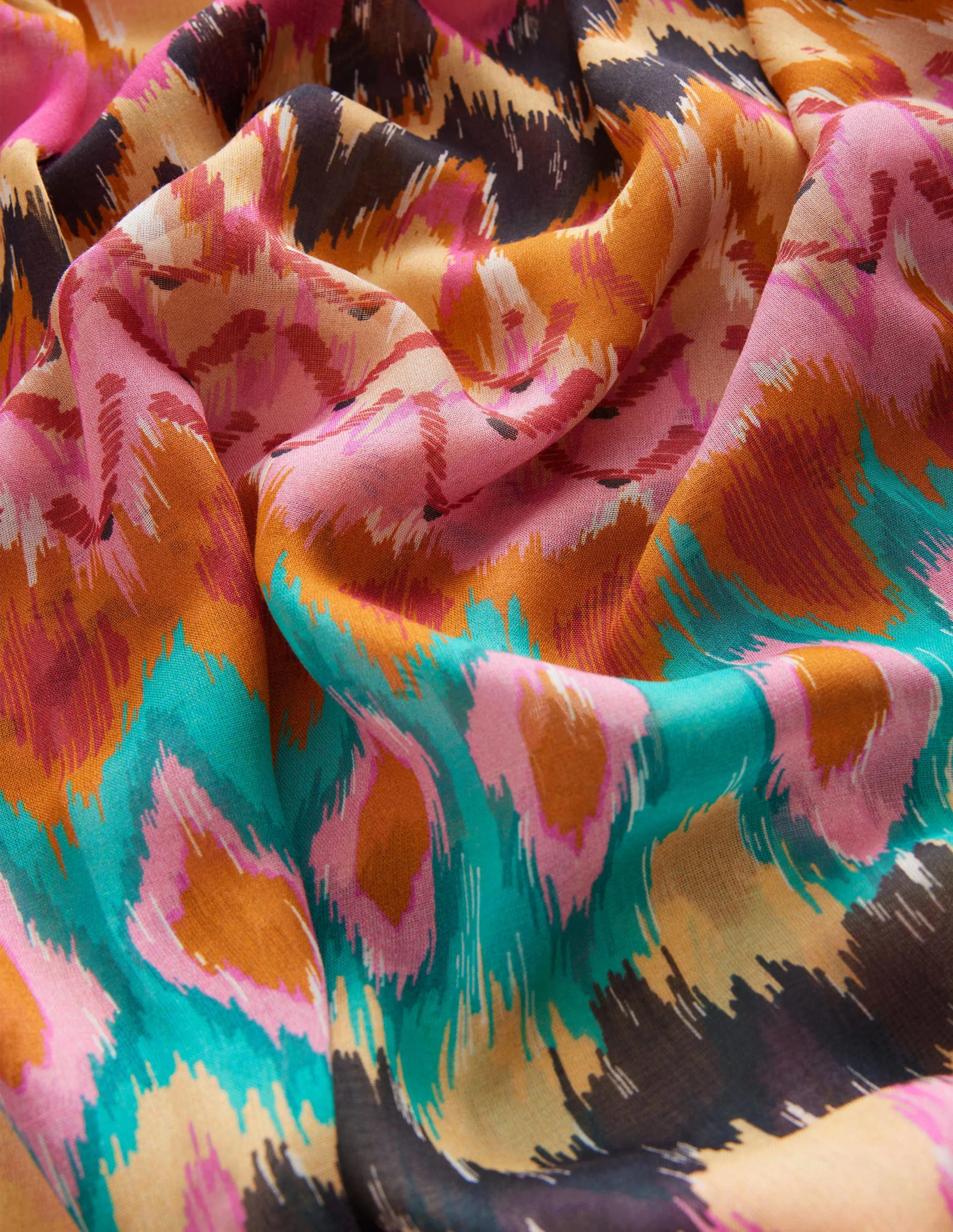 Printed Sarong Scarf-Multi, Ikat