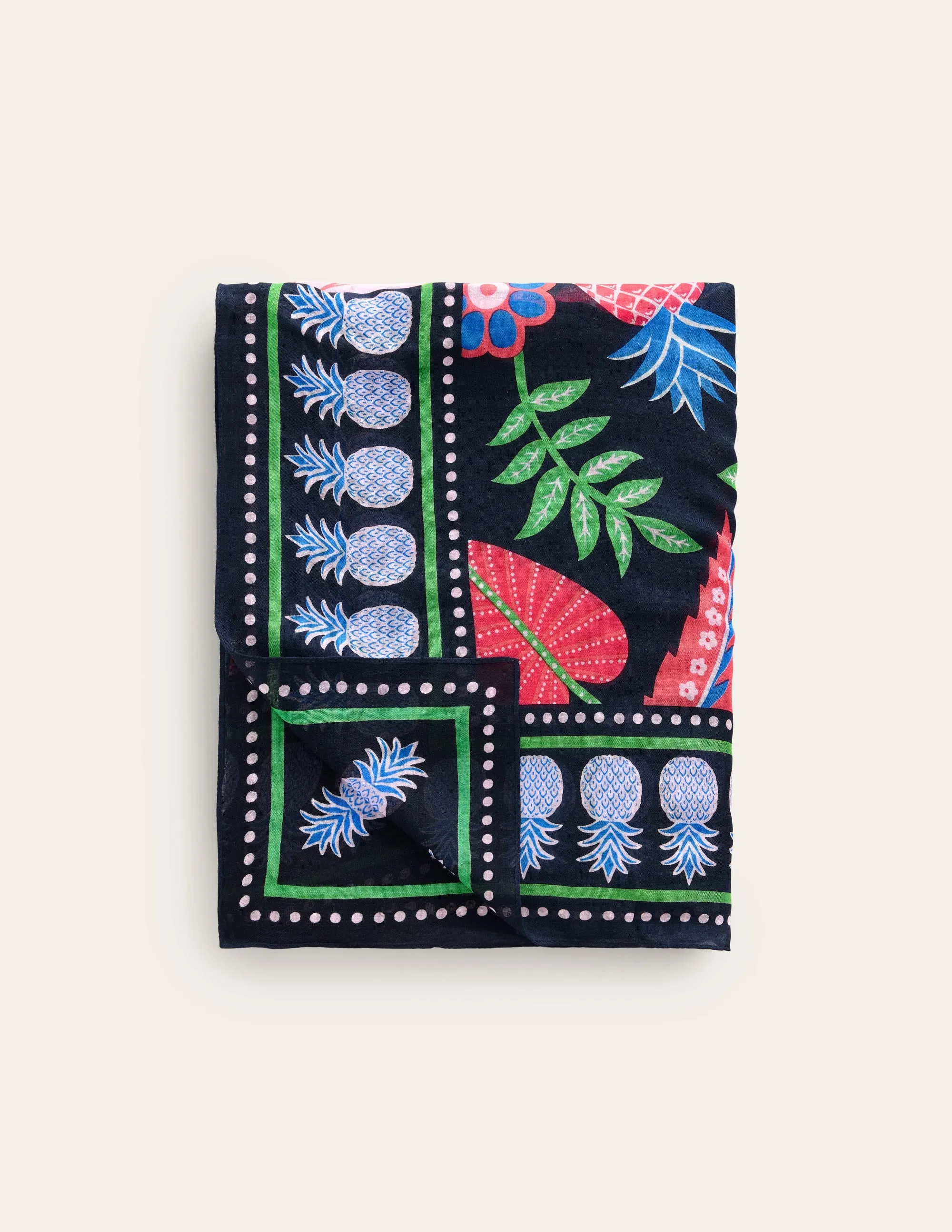 Printed Sarong Scarf-Multi, Tropic Parrot