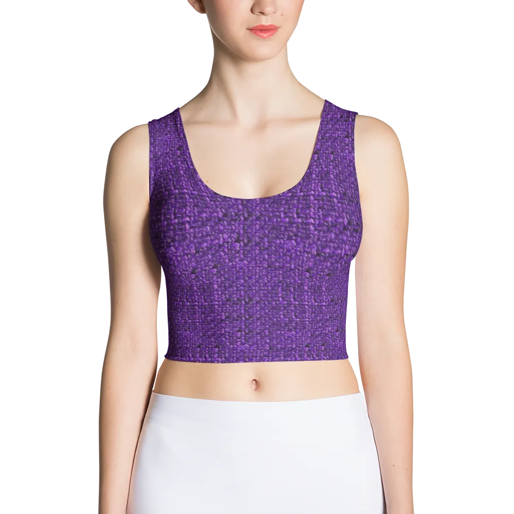 Purple Boucl Crop Top