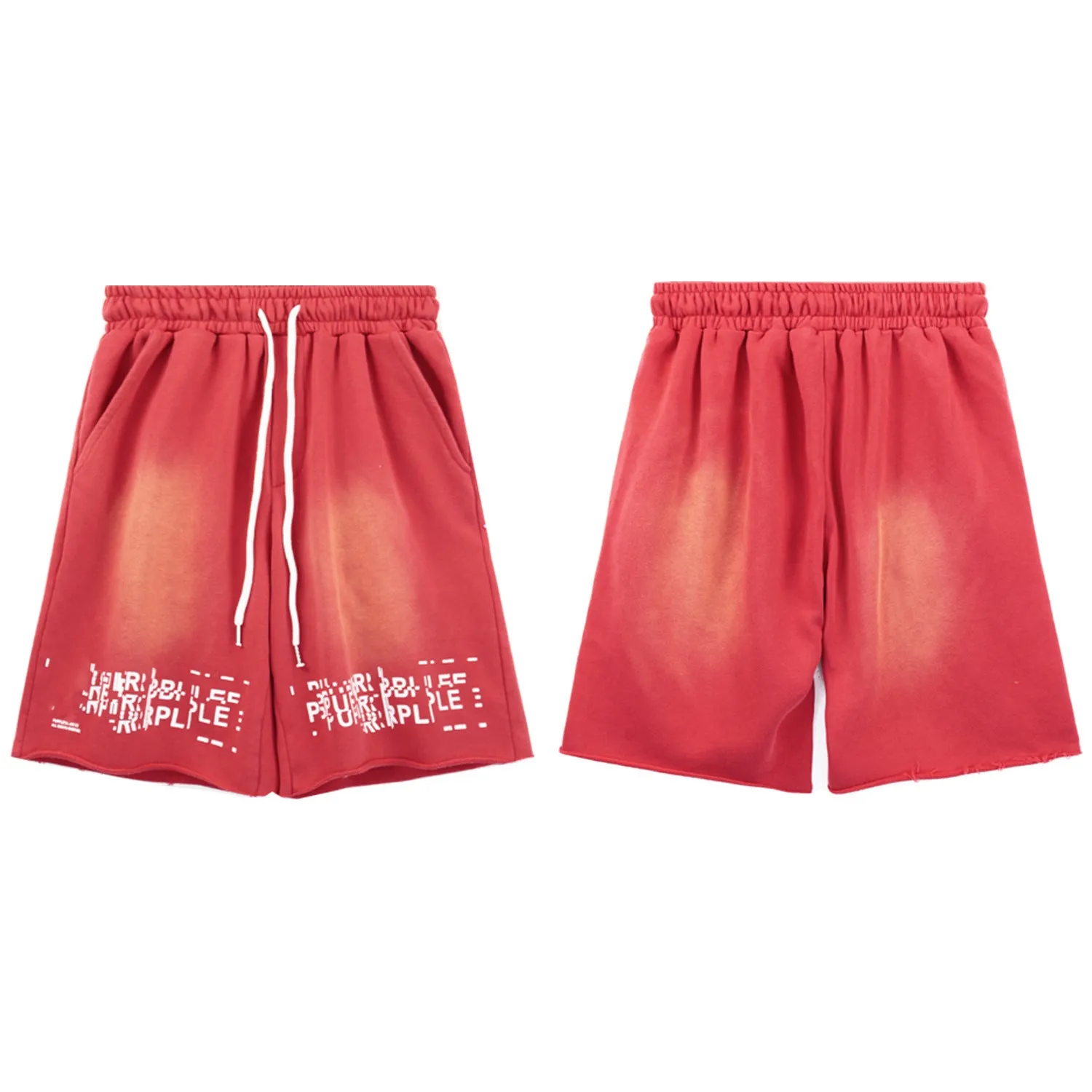 Purple Brand Shorts Letter Print Casual Shorts