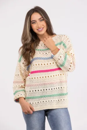 Rainbow Sherbert Sweater * Final Sale*