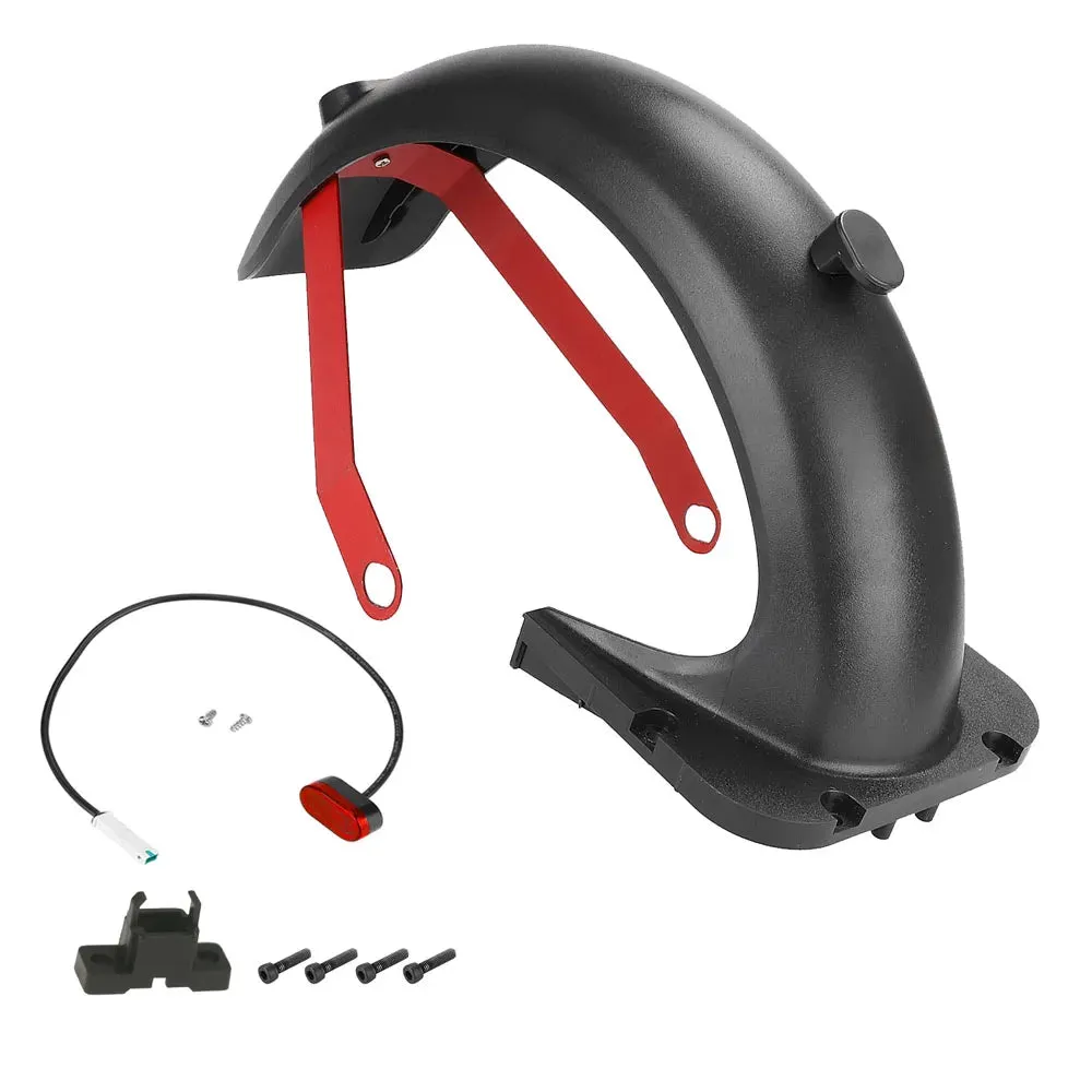 Rear Mudguard Kit Electric Scooter Replacement Accessory with Rear Brake Light Compatible with G30 Max Electric Scooter
