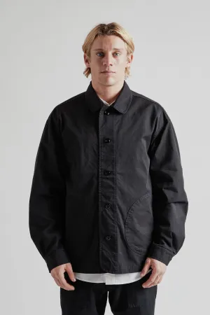 Round Patch Coverall Jacket - Black