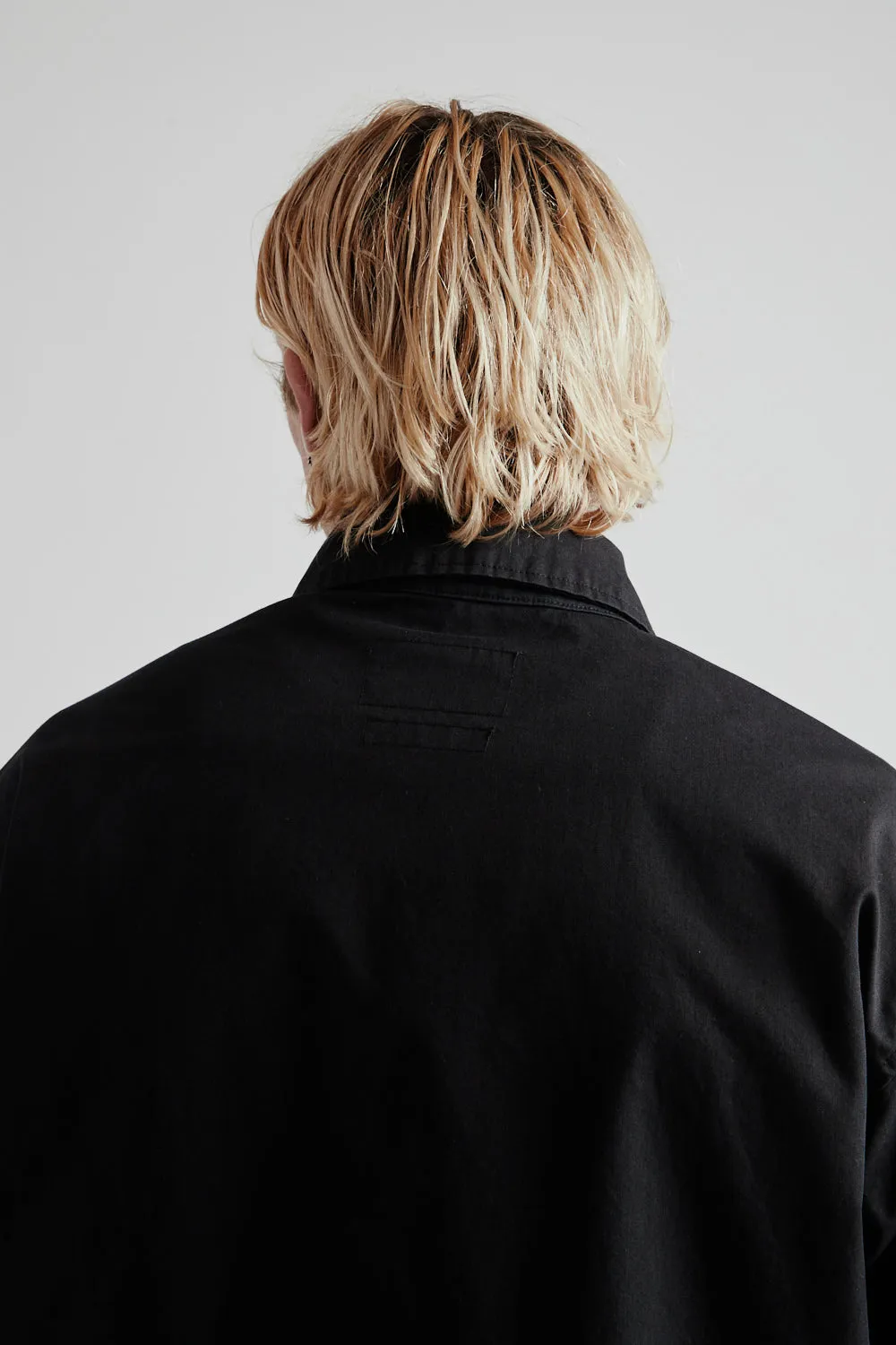 Round Patch Coverall Jacket - Black