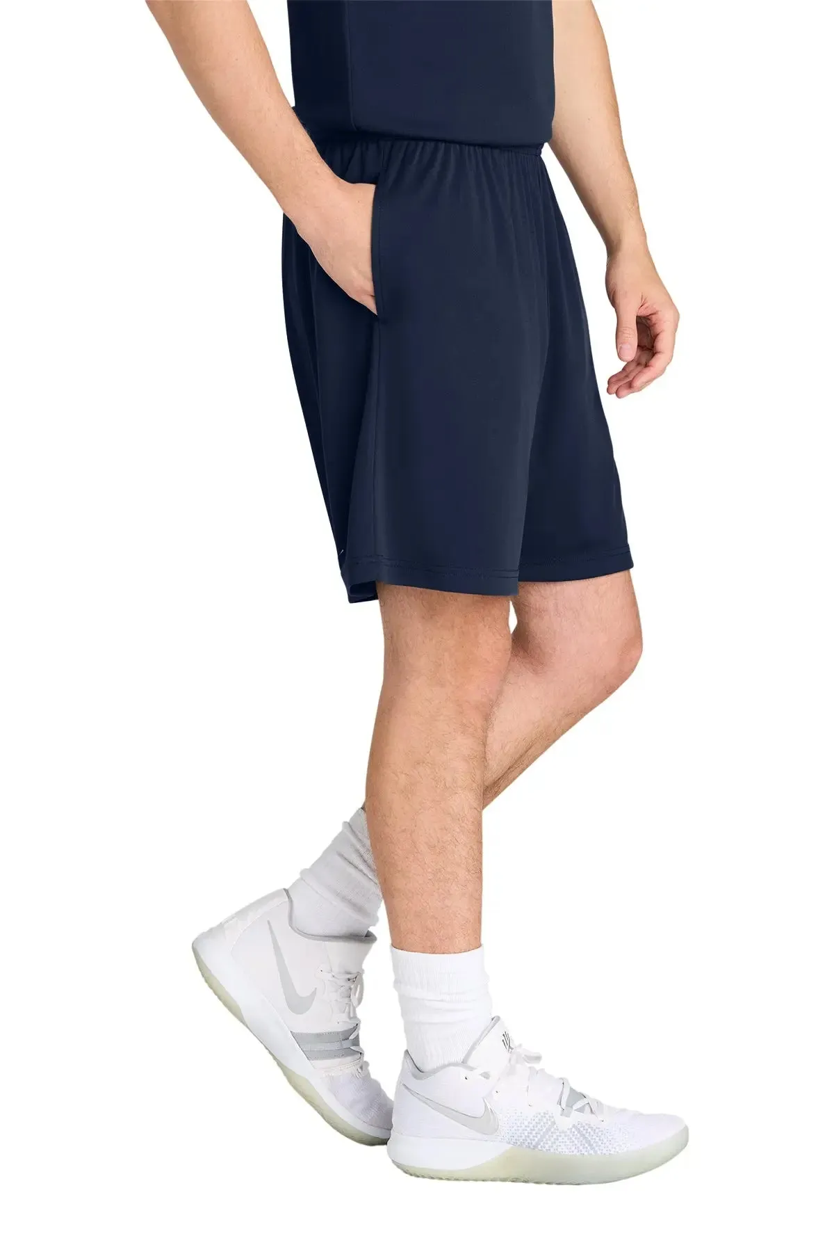 San Mar Men's 7" Pocketed Shorts – Lightweight, Moisture-Wicking & Versatile