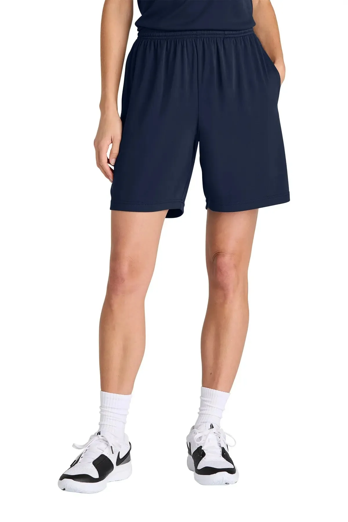 San Mar Men's 7" Pocketed Shorts – Lightweight, Moisture-Wicking & Versatile