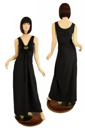Smooth Black Grecian Gown
