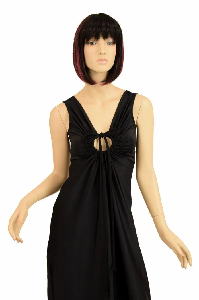 Smooth Black Grecian Gown