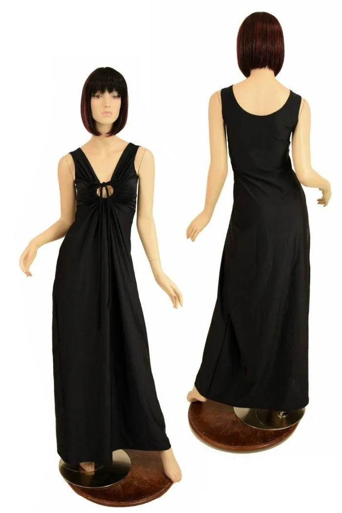 Smooth Black Grecian Gown