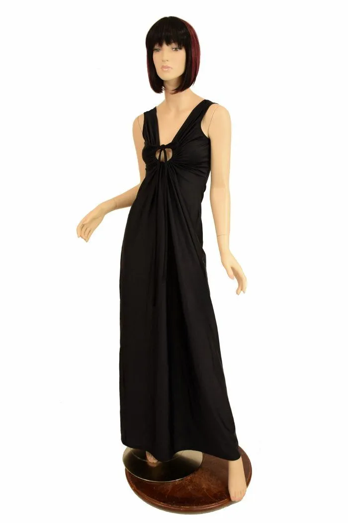 Smooth Black Grecian Gown