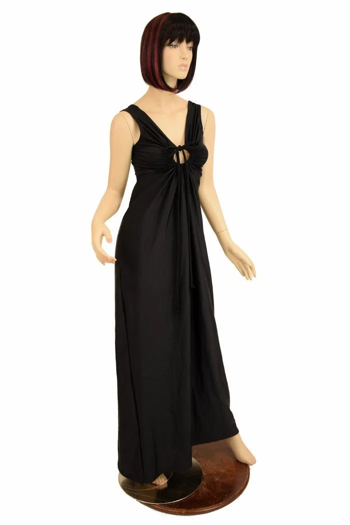 Smooth Black Grecian Gown