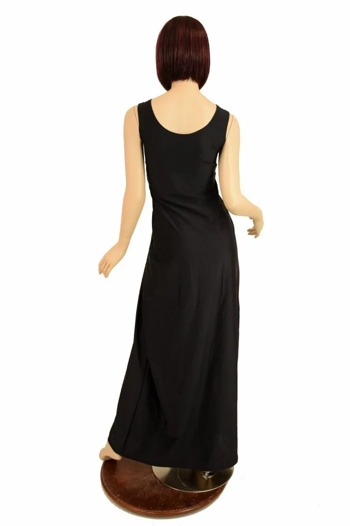 Smooth Black Grecian Gown