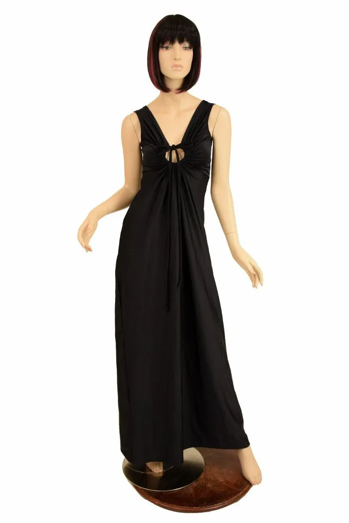 Smooth Black Grecian Gown