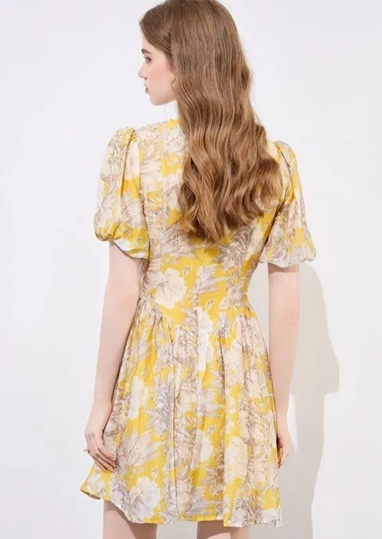 SMOOTH FLORAL MINI DRESS