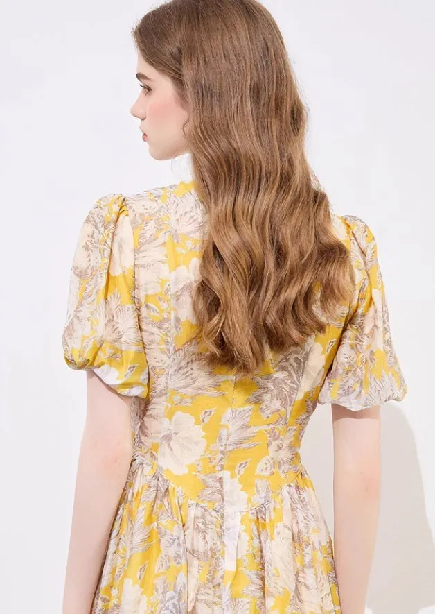 SMOOTH FLORAL MINI DRESS