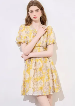 SMOOTH FLORAL MINI DRESS