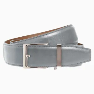 Smooth Grey Dress Ratchet Belt 1.575" Strap [40mm]