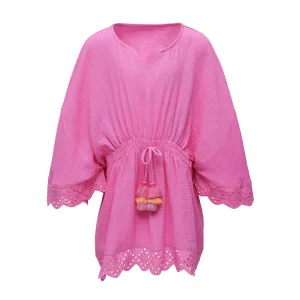 Snapper Rock Bubble Gum Beach Cover Up G11073 - Pink
