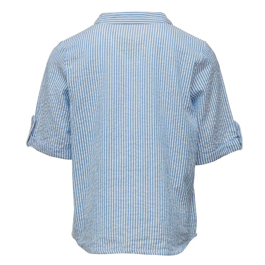 Snapper Rock Frankie Resort Shirt B80002 - Seersucker Stripe Blue