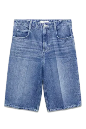 Straight-Fit Denim Bermuda Shorts