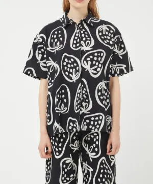 Strawberry Print Unisex Camp Shirt