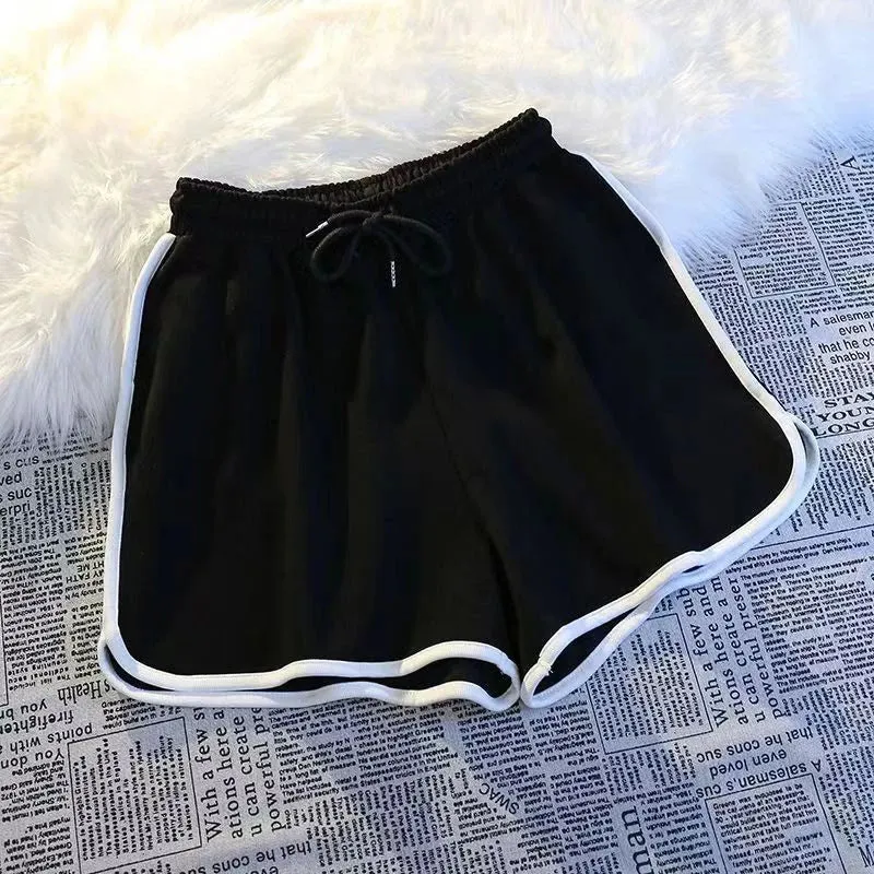 Striped Sports Shorts Women Korean Fashion Casual Mini Shorts
