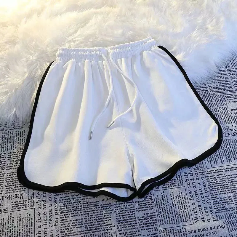 Striped Sports Shorts Women Korean Fashion Casual Mini Shorts