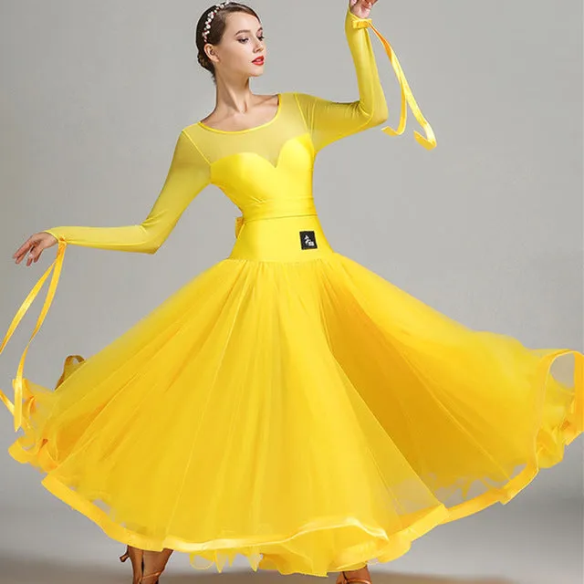 Sweetheart Neck w/ Mesh Ballroom Performance Dress